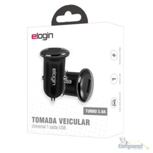 Tomada Veicular Turbo 3.0A - Elogin