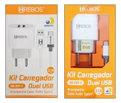 Adaptador + Cabo Tipo C Dual USB HS - 397C - Hrebos