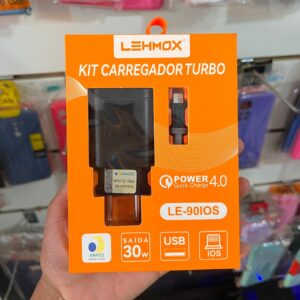 kit Carregador Turbo IOS USB LE-90IOS - Lehmox