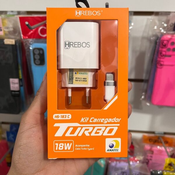 Adaptador +Cabo Tipo C Turbo HS-183c - Hrebos