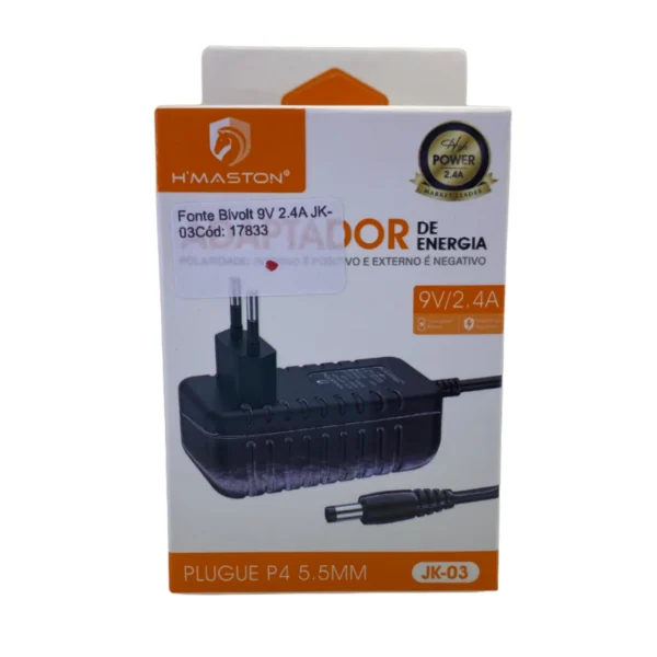 Fonte Adaptador Plugue P4 5.5mm JK-03 - H'Maston