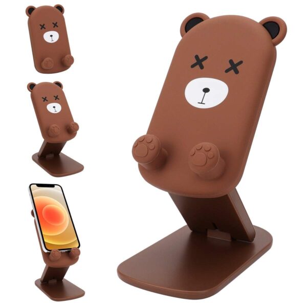Apoio para Celular e Tablet Urso Marrom - RoHS