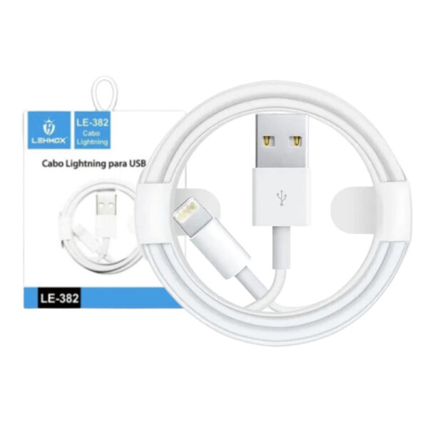 Cabo Lightning para USB 1m LE-382 - Lehmox