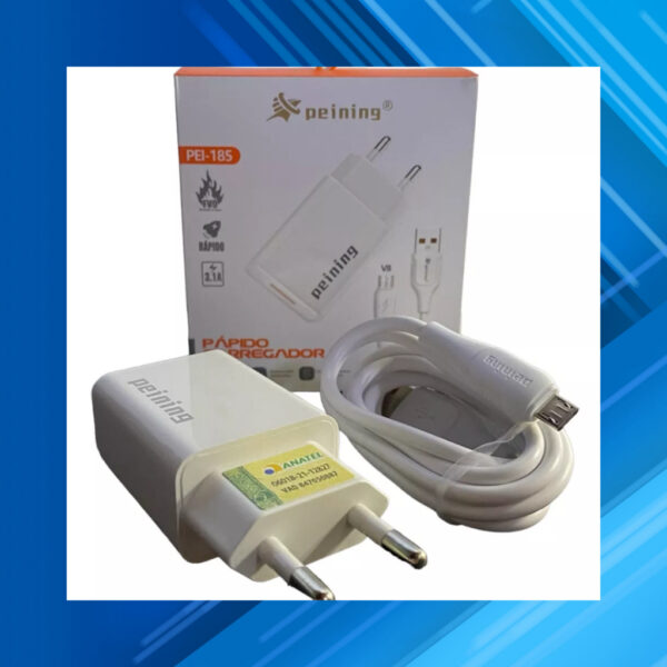 Kit Carregador Turbo Micro-USB PEI-185 - Peining - Imagem 2