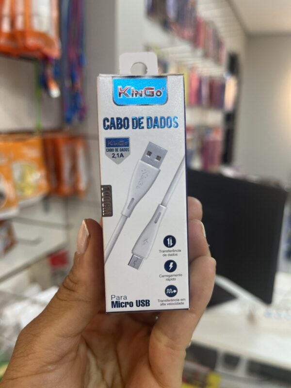 Cabo de Dados 100cm Tipo MicroUSB - KinGo