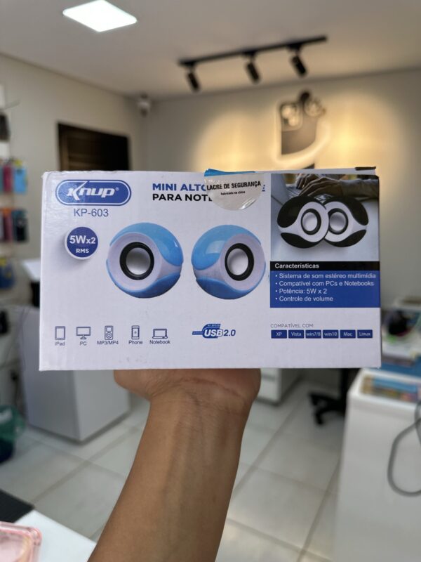 Caixa De Som Mini Alto Falante Para Notebook KP-603 -Knup