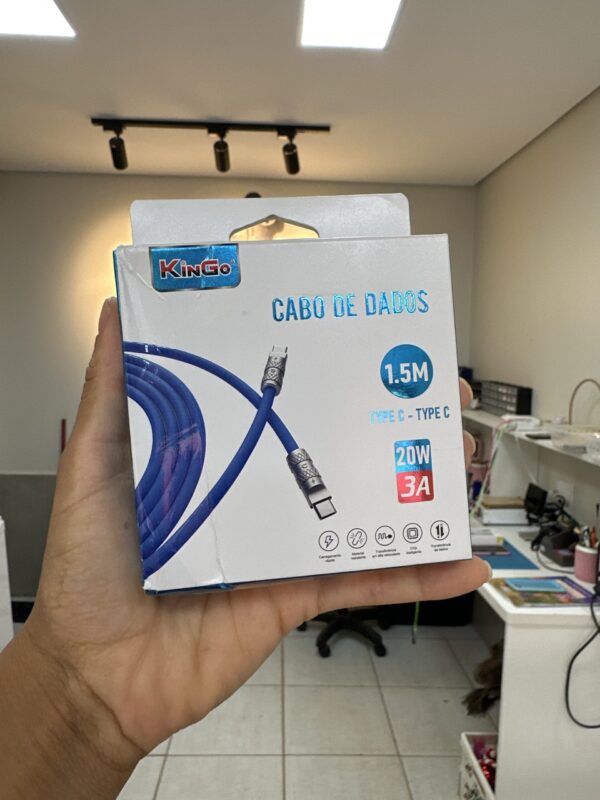 Cabo de Dados Tipo-C para Tipo-C 1.5M 20W - KinGo