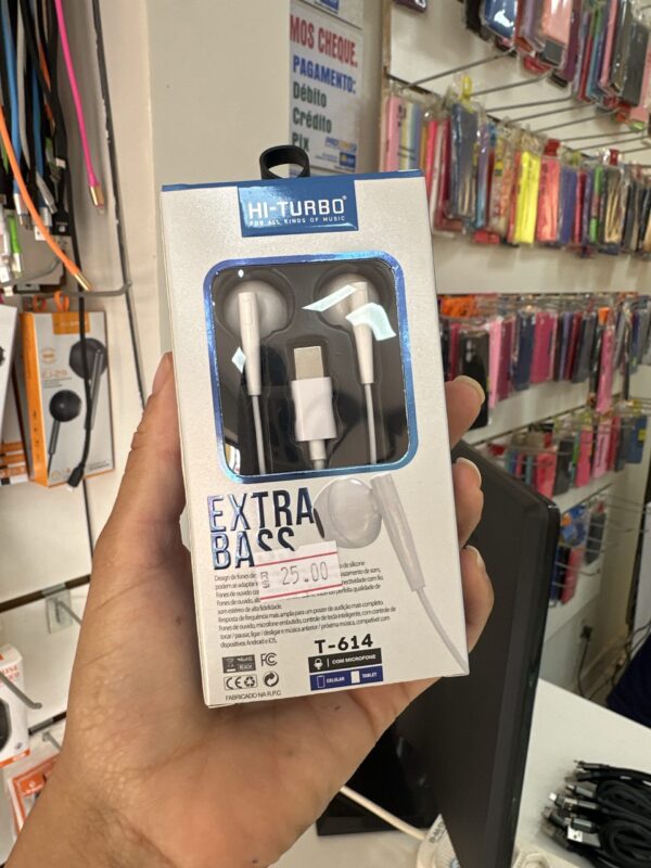 Fone De Ouvido Extra Bass T-614- Hi-Turbo