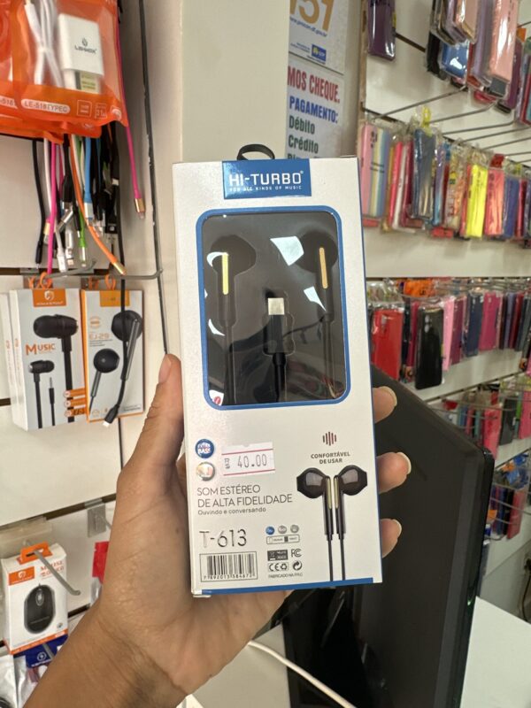 Fone de Ouvido Tipo C T-613 - Hi-Turbo