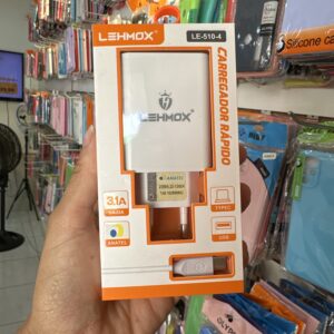 Carregador Rápido Tipo-C LE-510-4 - Lehmox