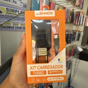 Kit Carregador Turbo Tipo C LE-1TYPEC - Lehmox