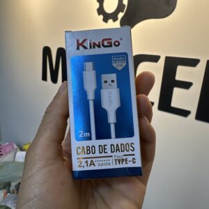 Cabo de Dados 2m Tipo C USB - KinGo - Branco