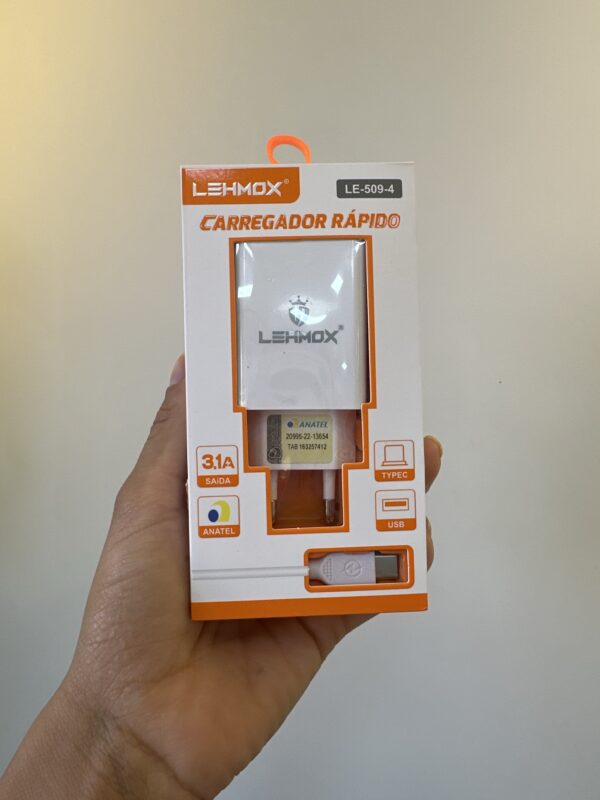 Adaptador + Cabo Tipo C Rápido LE-509-4- Lehmox