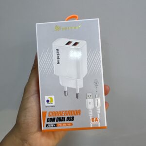 Carregador V8 Com Dual USB - Peining