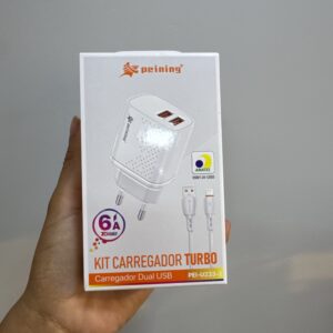Carregador Lightning Turbo Com Dual USB - Peining